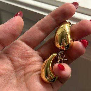 Bottega inspired gold drop earrings